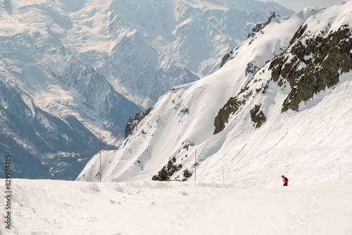 Ski resort in the mountains