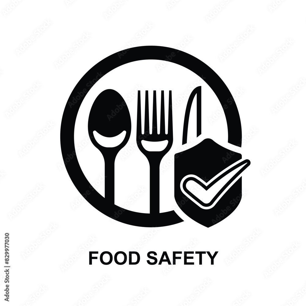 Food safety icon isolated on background vector illustration. Food safety icon isolated on background vector illustration.