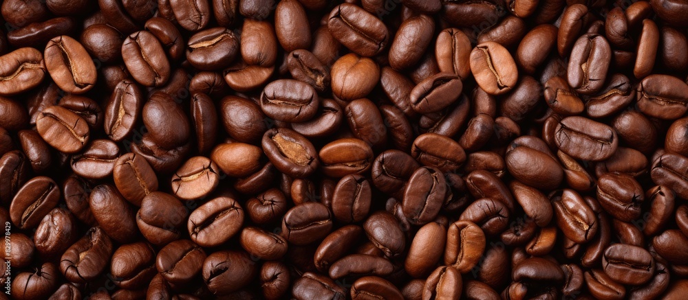 A background image featuring roasted coffee beans with copy space A background image featuring roasted coffee beans with copy space