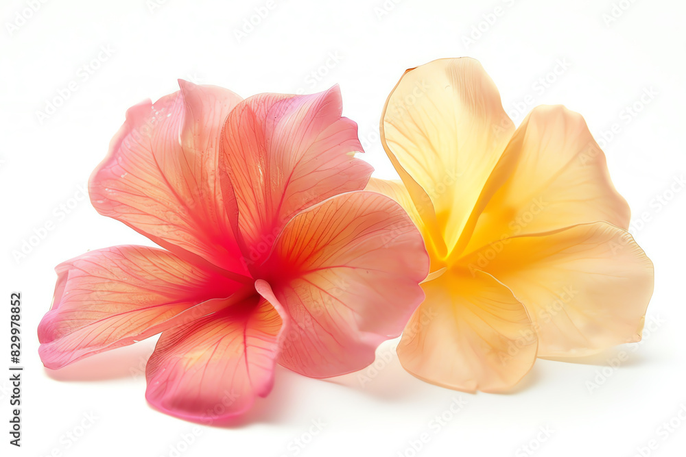 Fototapeta premium Allamanda, petals, isolated on white background