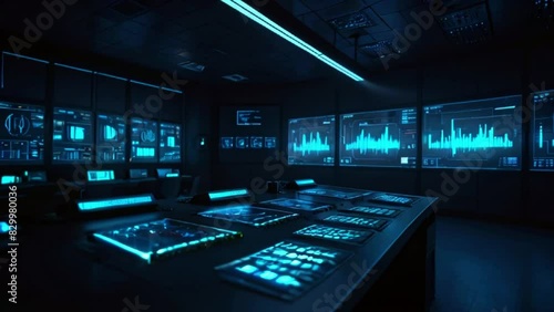 Wallpaper Mural lock control panel of nuclear power plant operates on a backup power supply during an accident simulation. Torontodigital.ca