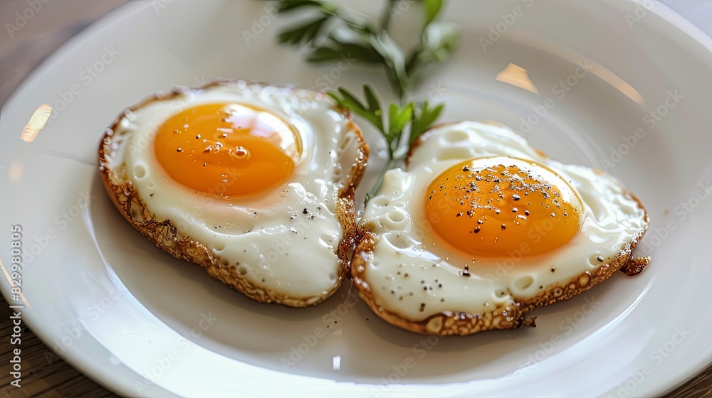 Fried eggs in the shape of a heart Fried eggs in the shape of a heart