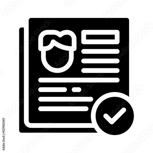 curriculum glyph icon
