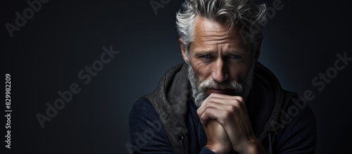 A man in his middle age alone and lost in thought contemplates his aspirations and ambitions The copy space image captures his inner struggles and determination