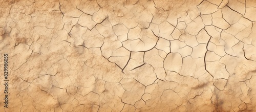 Cracked dry land without any water in an abstract background with copy space image