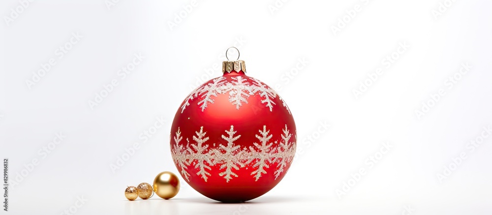 A festive Christmas toy with a merry Christmas message placed on a white background in a Christmas card s copy space image A festive Christmas toy with a merry Christmas message placed on a white background in a Christmas card s copy space image