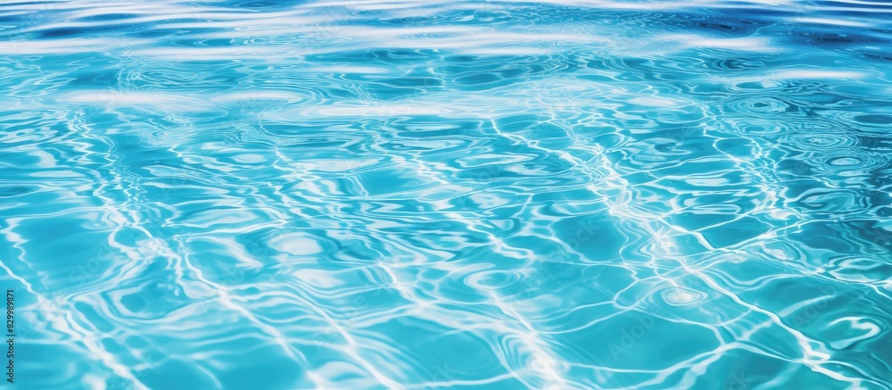 Closeup of a swimming pool with refreshing blue water and ample copy space image Closeup of a swimming pool with refreshing blue water and ample copy space image