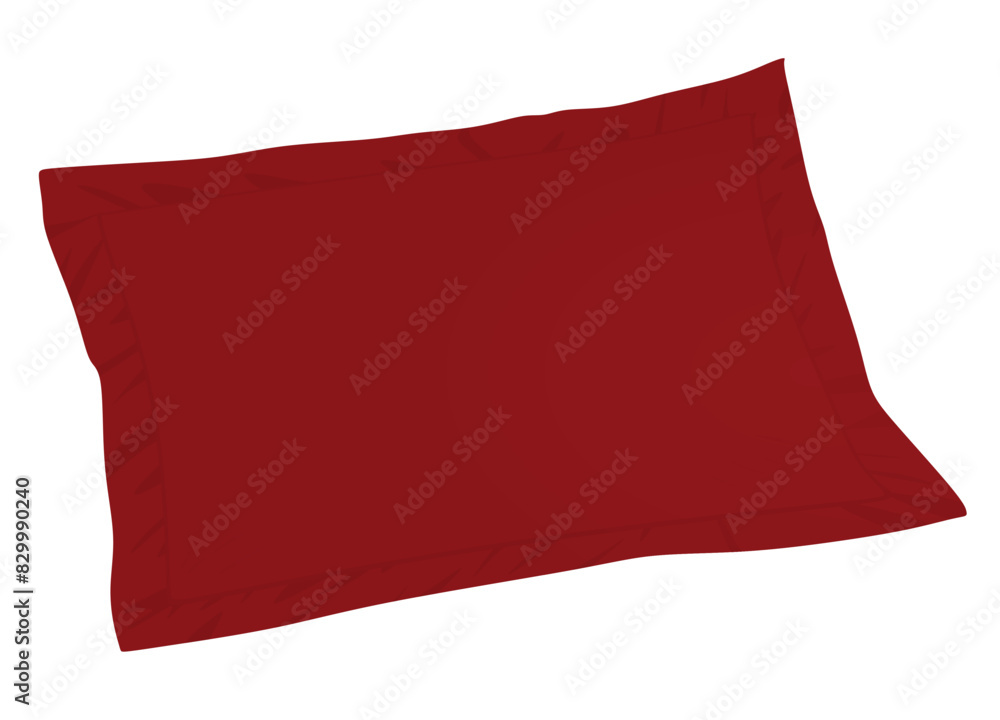 Red home cushion. vector illustration