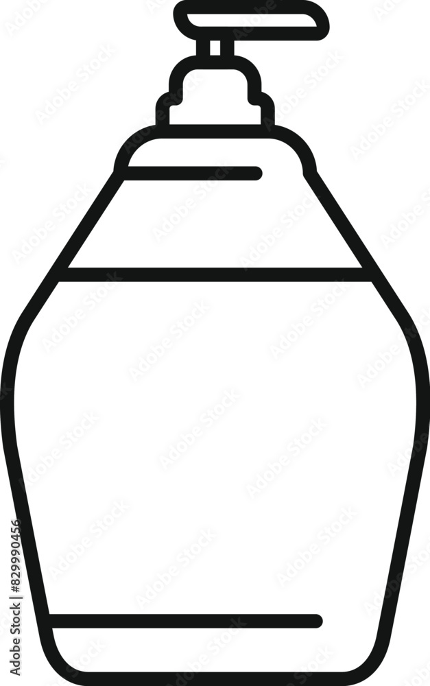 Minimalist line drawing of a hand sanitizer pump bottle, suitable for hygienerelated content Minimalist line drawing of a hand sanitizer pump bottle, suitable for hygienerelated content