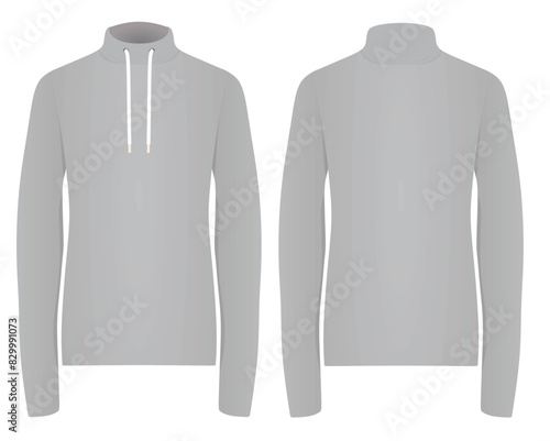 Cowl neck jumper. vector illustration