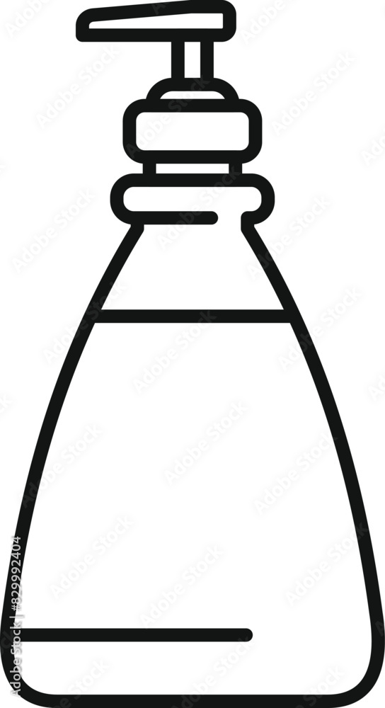 Minimalist line drawing of a liquid soap dispenser, ideal for hygienerelated designs Minimalist line drawing of a liquid soap dispenser, ideal for hygienerelated designs