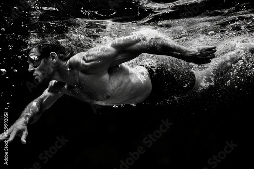Powerful Butterfly Stroke in Action - Swimmer Underwater Movement Technique