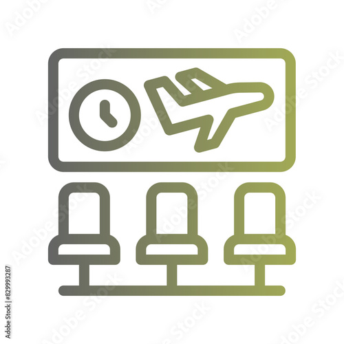 waiting room gradient icon