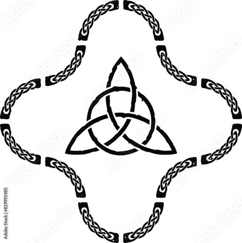 Curved Celtic Knot Frame, Triquetra