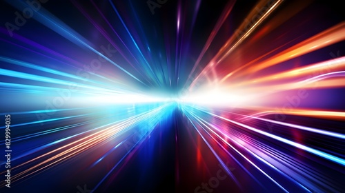 Futuristic High-Speed Data Transfer and Ultra-Fast Broadband Abstract Background
