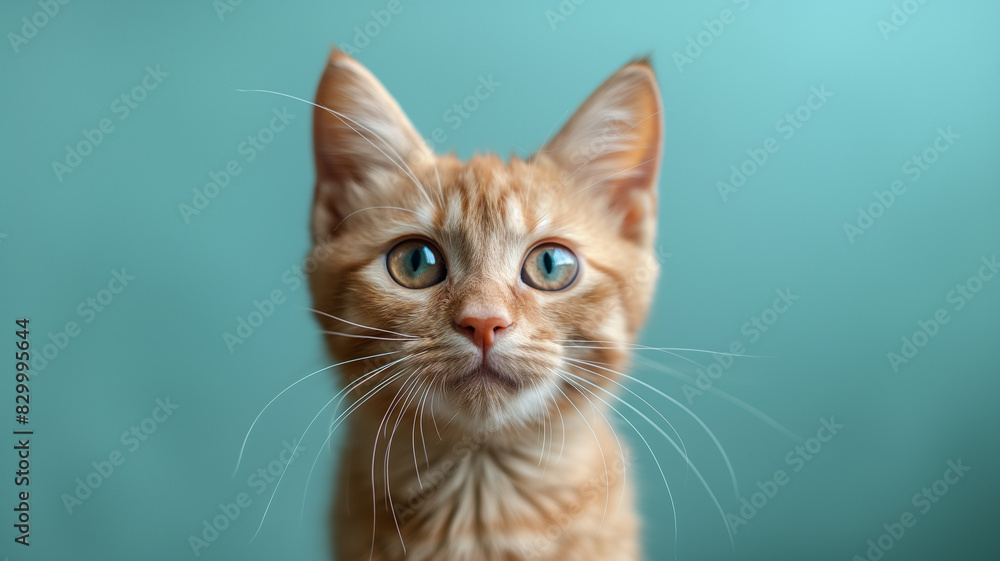 Cute ginger cat portrait. Cute ginger cat portrait.
