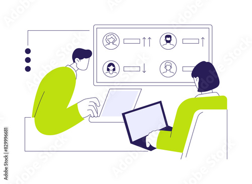 Sales leaderboard abstract concept vector illustration.