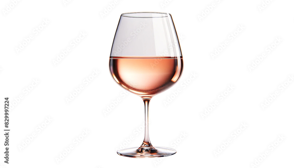 Glass of rose wine, isolated on white background Glass of rose wine, isolated on white background