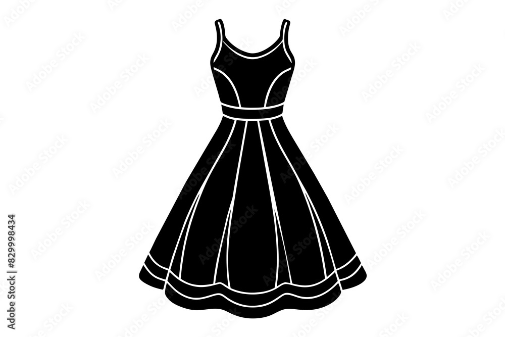 sundress dress vector silhouette illustration sundress dress vector silhouette illustration