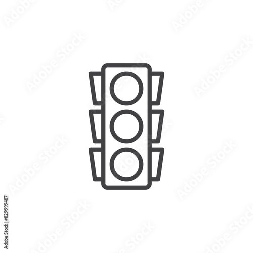 Traffic Light line icon