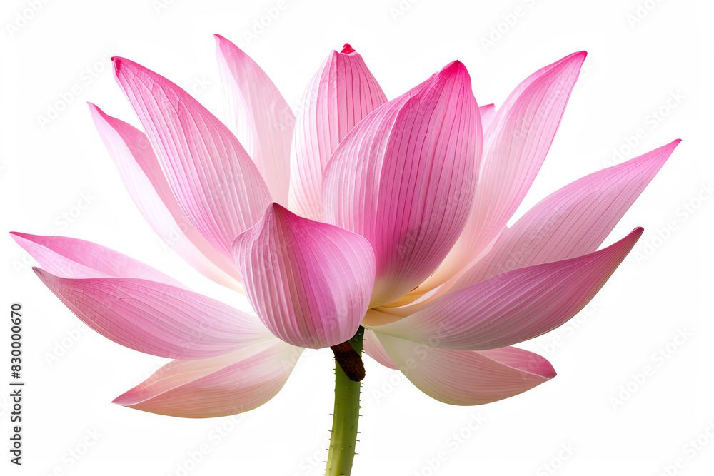 Fototapeta premium Lotus, closeup, isolated on white background