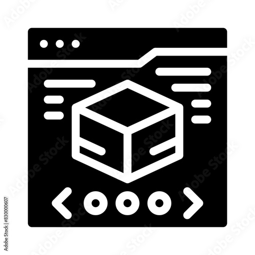 shopping online glyph icon