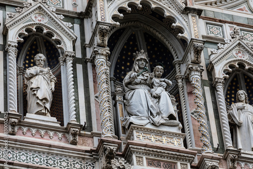 Fragment of the facade of the Cathedral of Santa Maria del Fiore