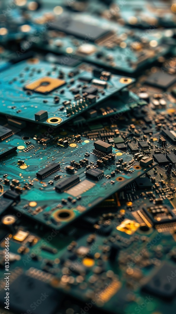 Obraz premium Biodegradable electronics, designed to reduce e waste and promote recycling efforts