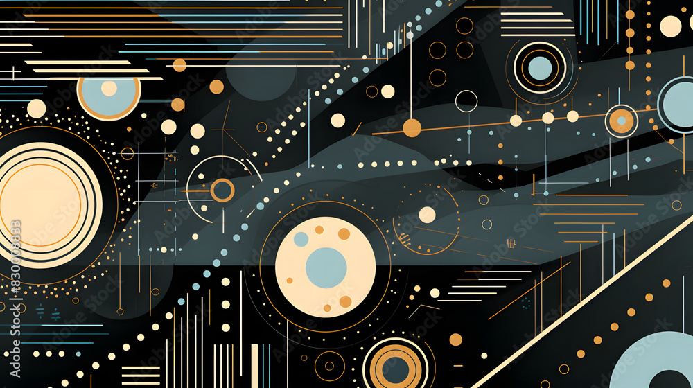 Obraz premium Digital futuristic elements graphics poster background