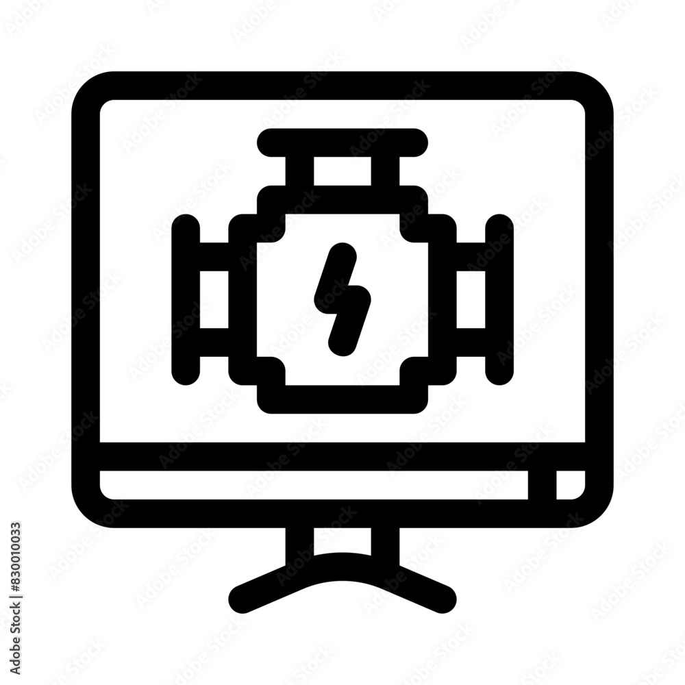 engine line icon engine line icon