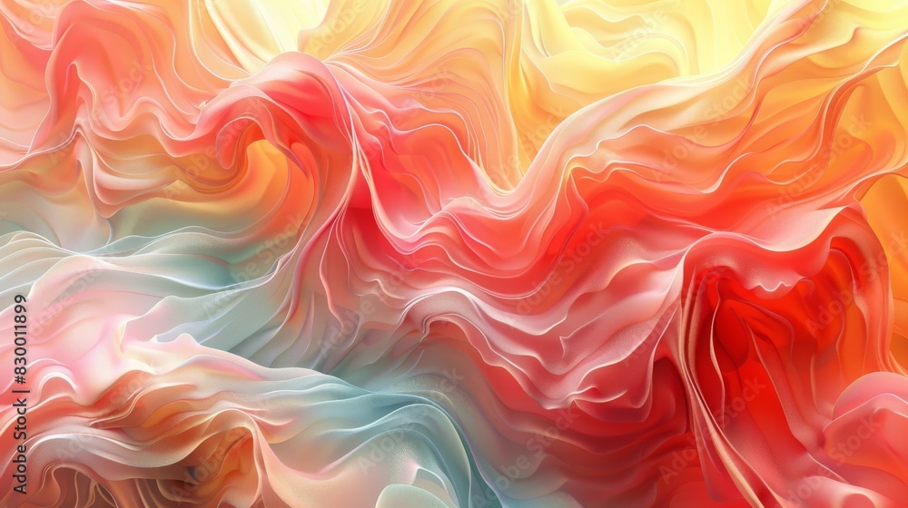 Flowing Abstract Patterns in Soft Neon Colors