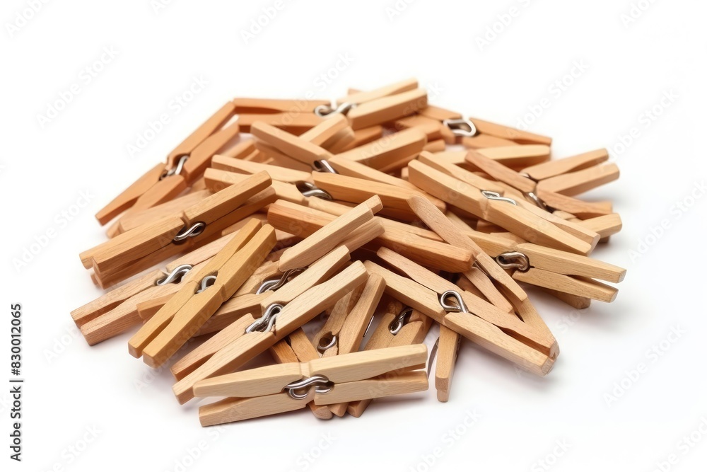Clothespins isolated on white background Clothespins isolated on white background