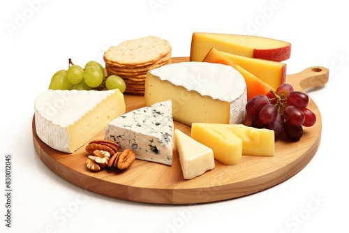 Cheese Board isolated on white background