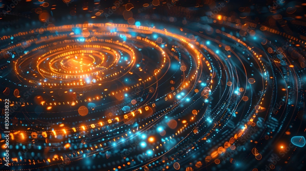 Swirling Digital Vortex of Radiant Energy and Captivating Fractal Patterns Illuminating the Boundless Cosmic Expanse Swirling Digital Vortex of Radiant Energy and Captivating Fractal Patterns Illuminating the Boundless Cosmic Expanse