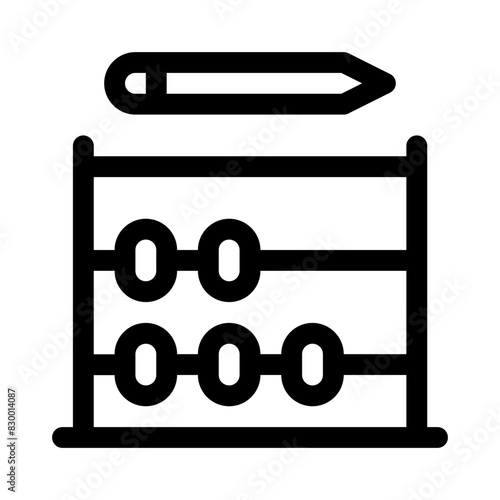 abacus line icon