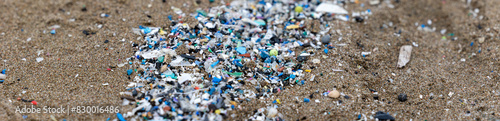 microplastics on the Greek beach, an example of pollution