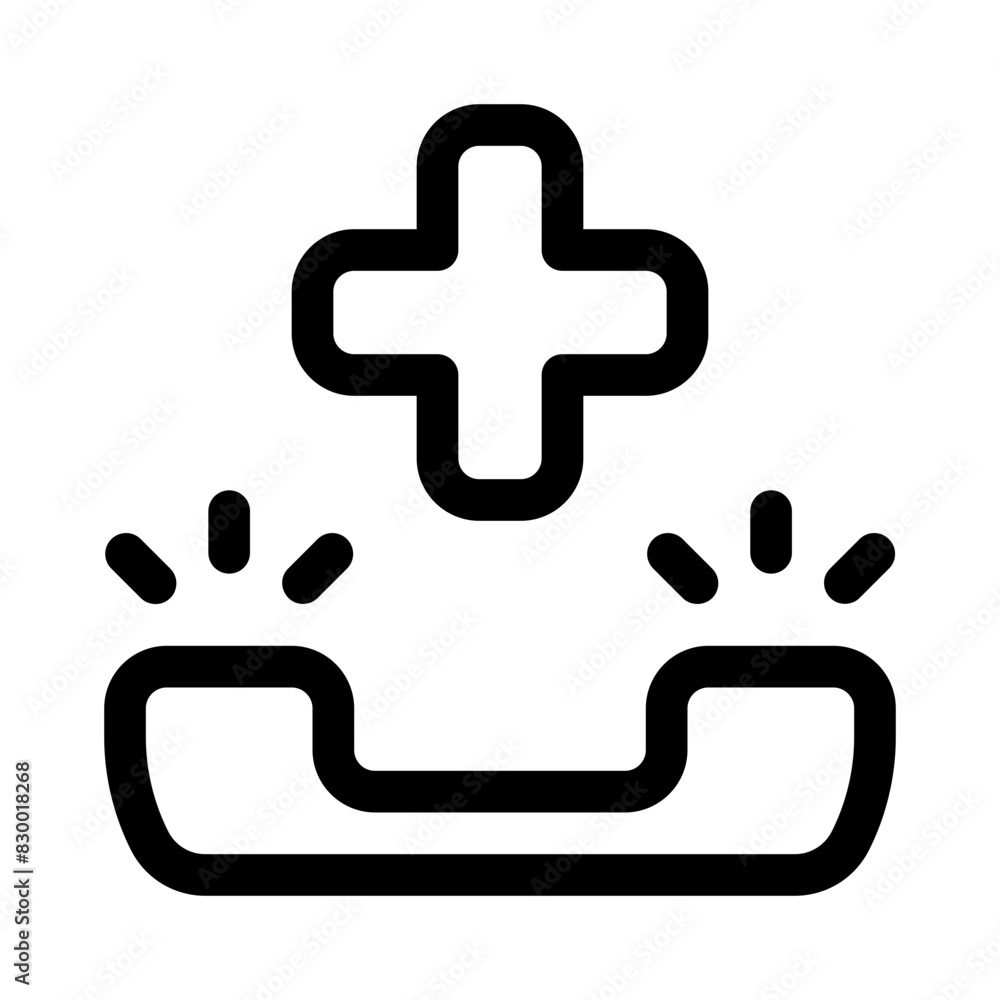 Fototapeta premium emergency call line icon