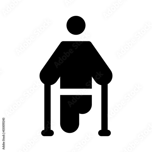 amputation glyph icon