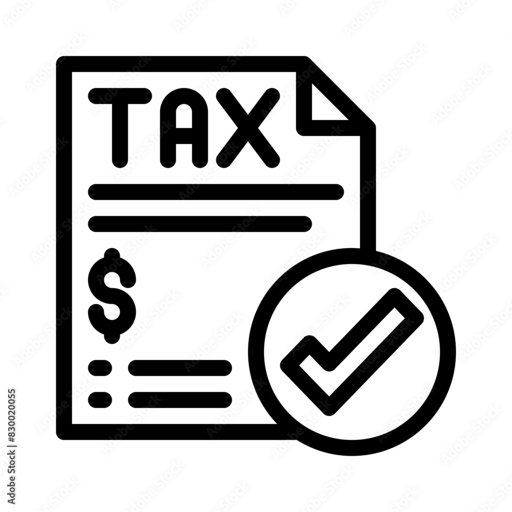 tax line icon tax line icon