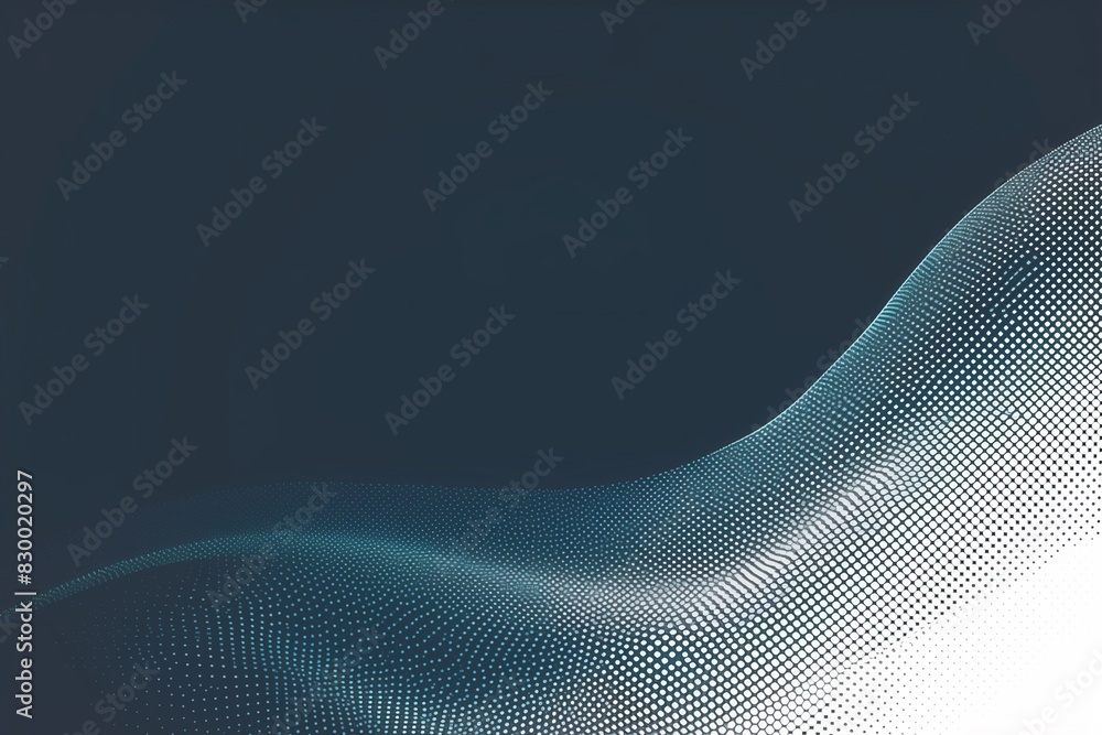 Fototapeta premium Abstract elegant wavy halftone background