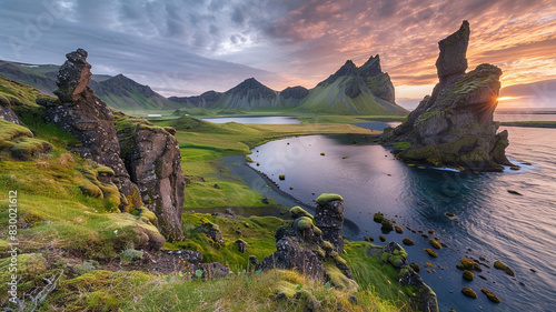 Amazing Iceland nature seascape