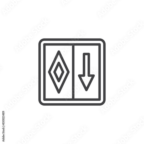 HOV Lane sign line icon