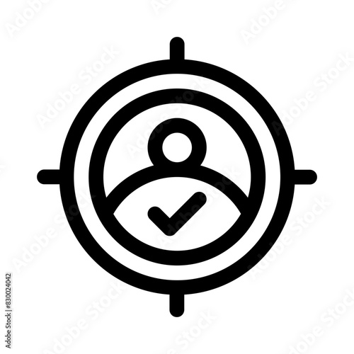 target audience line icon
