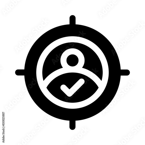 target audience glyph icon
