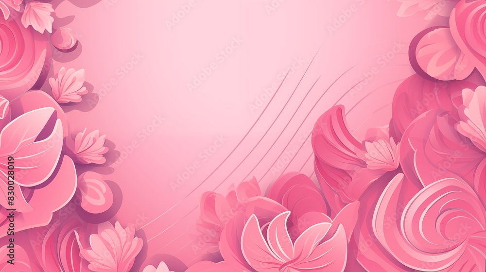 Elegant Abstract Pink Floral Background with Decorative Pattern