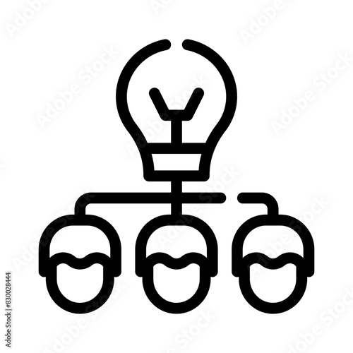 collaborative line icon