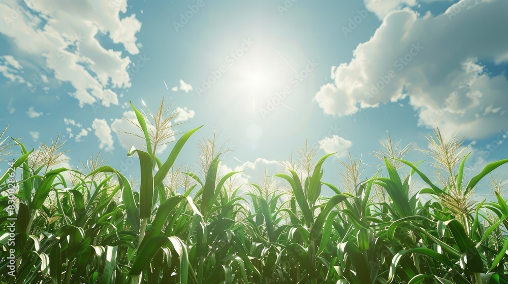 Tall maize stalks stretching towards the heavens Tall maize stalks stretching towards the heavens
