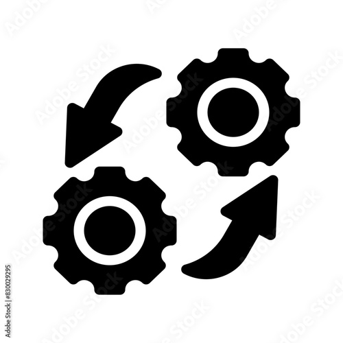 synergy glyph icon