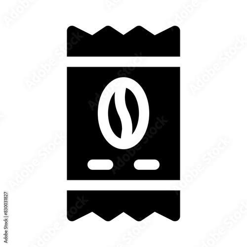 instant coffee glyph icon