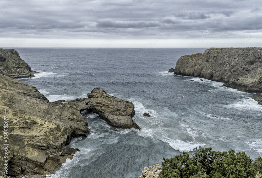 Rugged Cliffs and Ocean View at Cabo San Vicente, Portugal